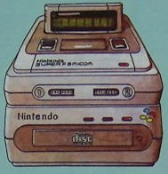 Un disegno del Super Famicom con l'unità CD-ROM.